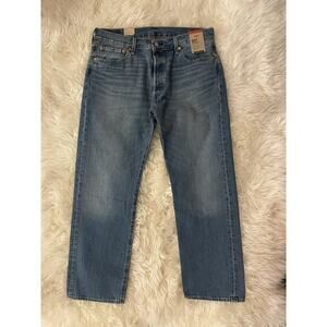 Levi's Men’s Original 501 Button Fly Straight Denim Jeans 36x30 Light Medium $80
